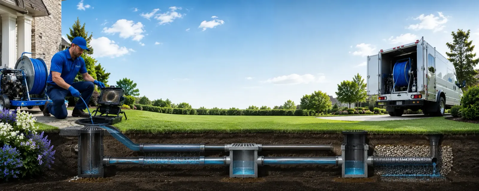 Outdoor drain cleaning information for Mouthcard, KY